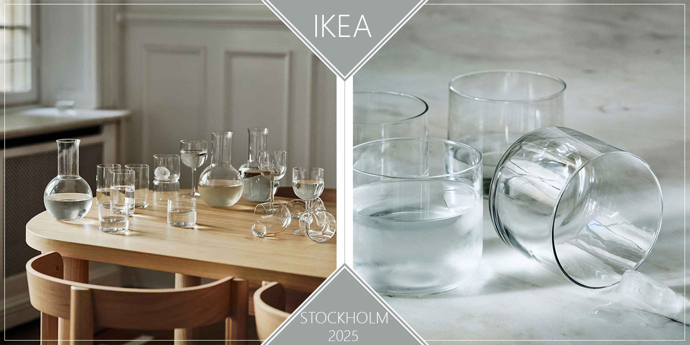 ست 4 عددی لیوان ایکیا مدل IKEA STOCKHOLM 2025 حجم 270 میلی لیتر